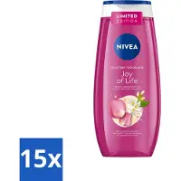 Nivea 15 x - Douchegel - Joy of Life - Verfrissend Effect - 250 ml - Voordeelverpakking - 15 stuks