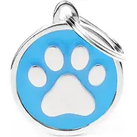 My Family Classic Circle Paw Medium Naamplaatje Voor Huisdieren