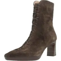 Hispanitas Dames Bruine leren enkellaarsjes Bangkok (41), Leer, 3 tot 5 cm, Ritssluiting, Casual HI265227