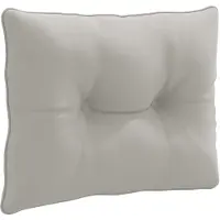vidaXL Rugkussen PUTTEN 100% Polyester Grijs 50 x 40 x 10 cm