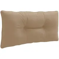vidaXL Rugkussen PUTTEN 100% Polyester Taupe 80 x 40 x 10 cm