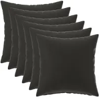 vidaXL Kussensloop 6 st HEERLEN Zwart 35 x 35 cm Polyester