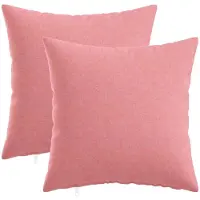 vidaXL Kussensloop 2 st HEERLEN Roze 35 x 35 cm Stof