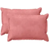 vidaXL Kussen met kussen HOUTEN 2 st Roze fluweel