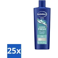 Andrélon 25 x – Shampoo – Marine Fresh Men – 400 ml - Voordeelverpakking - 25 stuks