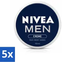 Nivea 5 x MEN - Crème - Bodycrème - 150 ml - Voordeelverpakking - 5 stuks