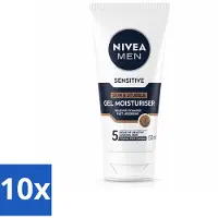 Nivea MEN Sensitive Gelaatscrème voor gevoelige huid en baardgroei, 50 ml - Voordeelverpakking - 10 stuks