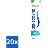 Sensodyne 20 x – Tandpasta – Deep Clean Gel – 75 ml - Voordeelverpakking - 20 stuks