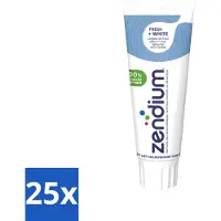 Zendium 25 x - Tandpasta - Fresh+ White - 75 ml - Voordeelverpakking - 25 stuks