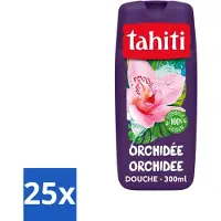 Tahiti 25 x - Douchegel - Orchidee - 100% Vegan - 300 ml - Voordeelverpakking - 25 stuks