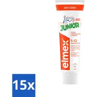 Elmex 15 x - Tandpasta - Junior - (5-12 jaar) - Tooth Strengthening- 75 ml - Voordeelverpakking - 15 stuks