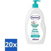Nenuco 20 x - Jabon Líquido - Vloeibare Zeep - Originele Geur - Met Doseerpomp - 650 ml - Voordeelverpakking - 20 stuks