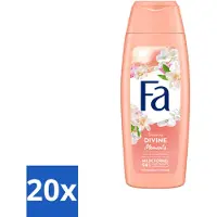 Fa 20 x - Douchecrème - Divine Moments - Verzorgen & Voeden - Verfrissend - 250 ml - Voordeelverpakking - 20 stuks