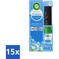 Air Wick 15 x - Freshmatic Spray - Starterkit - Pure Fresh Lentedauw - 250 ml - Voordeelverpakking - 15 stuks