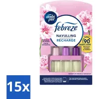 Ambi Pur 15 x - 3Volution - Navulling - Vleugje Bloesem - 20 ml - Voordeelverpakking - 15 stuks