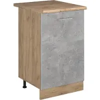 Vicco Keukenonderkast R-Line Beton/Goudkleurig Eiken 50 cm goudkleurig eiken werkblad, Model 70316