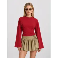 Happiness İstanbul Ronde Hals Lange Mouw Blouse