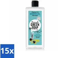 Marcel's Green Soap 15 x - Douchegel - Mimosa & Zwarte Bes - Verzorgend & zacht - 300 ml - Voordeelverpakking - 15 stuks