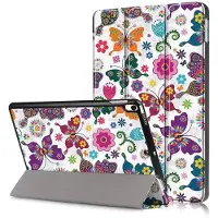 Ntech iPad hoes 2018 Vlinder Print - iPad hoes 2017 - iPad hoes 6e generatie trifold case- iPad 2018 hoes - iPad 2017 hoes -Hoes iPad 2018 book case smart cover -