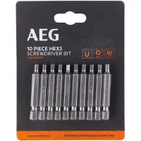 AEG 50mm Hex Bit Set (10 stuks)