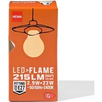 HEMA Led Kogel Smd Flame E27 2.9W 215lm