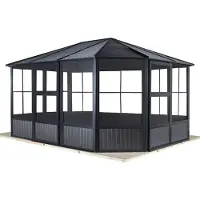 Sojag paviljoen Charleston, 12x15, antraciet, 384 x 489 x 281 cm (L x B x H), aluminium