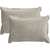 vidaXL Kussensloop 2 st HOUTEN Lichtgrijs 50 x 75 cm Chenille Stof