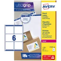 Avery Witte laseretiketten QuickPeel doos van 100 blad formaat 991 x 931 mm (b x h) 600 stuks 6 per blad