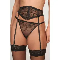 Hunkemoller Waspie Peonie Zwart Dames | Maat: XL