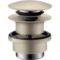Hansgrohe Ablaufventiel Axor voor wastafel- en bidetmengkranen, geborsteld nikkel, push-open bediening, met overloopgat