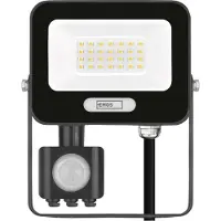 Emos GLARO LED-schijnwerper met bewegingssensor, 20 W, zwart, IP54, 2000 lm, neutraal wit, ZS2324B