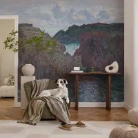 Coloray Vliesbehang - Blauw Snellijm Behang - 312x219 cm - Rotsachtige Kust Muurschildering - Slaapkamer behang Landschappen - Fotobehang Vlies - Slaapkamer behang