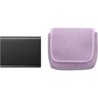Kwmobile Muisetui voor Wireless Mouse / Portable SSD / Portable HDD Hoes - Etui voor Bluetooth-muis van robuust koord en neopreen - lavendel.