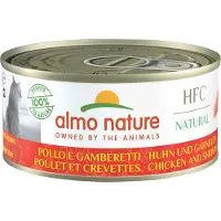 Almo Nature HFC Natural Natvoer voor Katten - 24 x 150g - Kip en Garnaaltjes - 24 x 150 gram