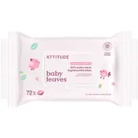 ATTITUDE 3x Baby Leaves 99% Waterwipes 72 stuks
