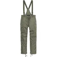 Brandit Functionele broek 'Thermal Dungarees' olijfgroen