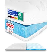 AM Qualitätsmatratzen Verkoelende matras topper 80 x 210 cm tegen zweten - Made in Germany - Verkoelende matrasbeschermer met Lyocell hoes & antislip functie - topper ademend