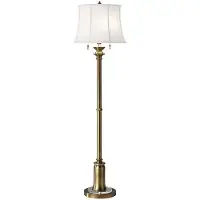 Elstead Lighting Staande LED Lamp Stateroom | 2X E27 Max 60W | Bali Brass