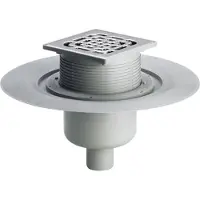 Viega vloerput met 1 aansluiting Advantix, grijs, uitwendige buisdiameter 50mm, ho 70mm