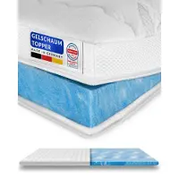 AM Qualitätsmatratzen Premium Gelschuim Topper 180x200cm (SG50) - Hoogte 6 cm - Memory foam mattress topper 180 x 200 - TENCEL Lyocell tijk - Gel Matrastopper voor matras en boxspringbed