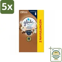 Glade 5 x - Touch & Fresh Navulling - Sensual Sandelhout Jasmijn - 2 × 10 ml - Wasstrips - Luchtverfrisser - Geur - Geurnavulling - Sandelhout - Jasmijn