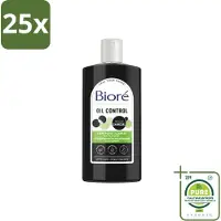 Bioré 25 x – Houtskool Reinigingsgel – Gezichtsreiniger – 200 ml - Grootverpakking - Vaatwasstrips - Gezichtsreiniger - Houtskool - Diepe Reiniging - Vet Huid - Gecombineerde Huid