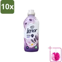 Lenor 10 x – Wasverzachter – Lavender & Kamille – 56 Wasbeurten – 1176 ml - Bulkverpakking - Wasverzachter - Douchemop - Lavendel