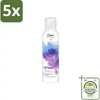Dove 5 x – Douche- & Scheerschuim – Bath Therapy Renew – 200 ml - Wasstrips - Douche En Scheerschuim - Huidvernieuwing - Pro-peptide - Huidverzorging - Scheren Onder De Douche