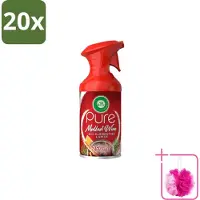 Air Wick 20 x – Luchtverfrisser Spray – Pure Mulled Wine – 250 ml - Bulkverpakking - Luchtverfrisser - Douchemop - Warme geur