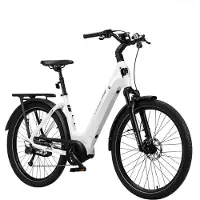 TTGO Elektrische Fiets Z5 - 250W MiddenMotor Stadsfiets - 36V18Ah Accu - 27.5 Inch Banden - Max Snelheid 25km/u - Max Bereik 110-130km - Shimano 9 Versnellingen - Wit