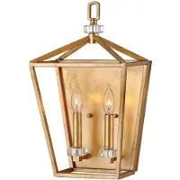 Quintiesse LED Wandlamp Stinson | 2X E14 Max 60W | Distressed Brass