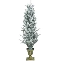 vidaXL Mini Kerstboom 120 cm PVC en PE Groen en Wit