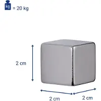 MAUL neodymium kubusmagneet 20 x 20 x 20 mm (1 stuk)