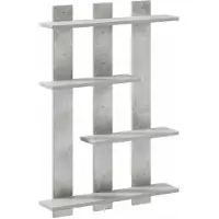 vidaXL Wandplank Betongrijs 61 x 13,5 x 88 cm Bewerkt hout